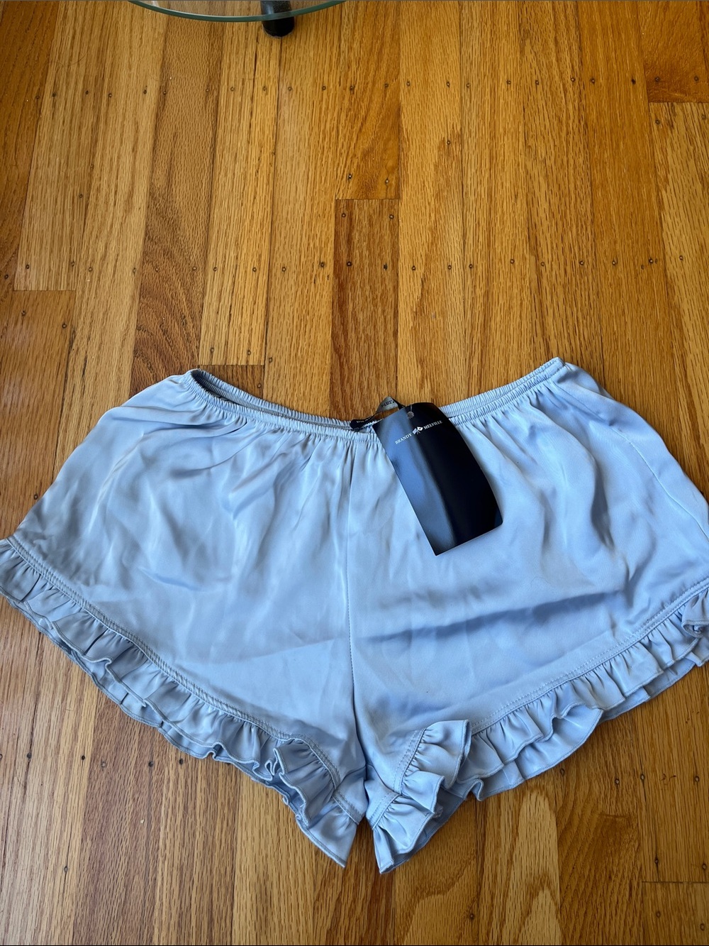 Brandy Melville Blue Satin Shorts
